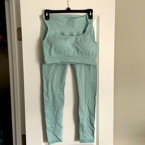 💙Light turquoise fittness set